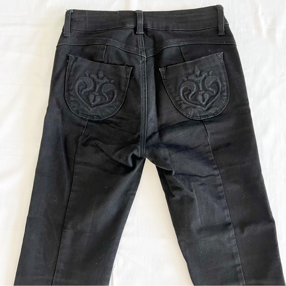 Siwy Women’s High Waist Slim Straight Flare Jeans Cropped Asymmetrical Hem - Picture 6 of 12